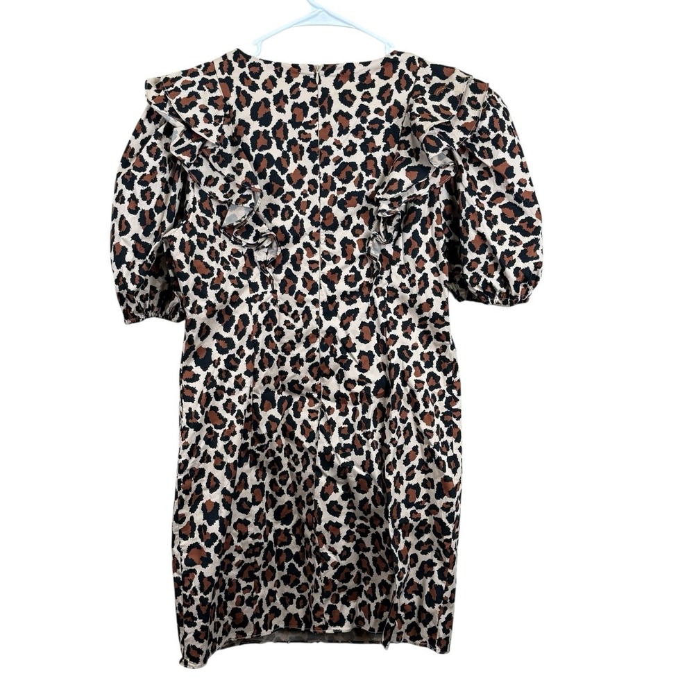 English Factory Medium Leopard Ruffle Dress‎ L Large - Picture 2 of 5